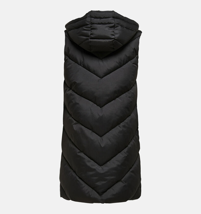 JDY Skylar Zwarte Lange gewatteerde bodywarmer voor dames (344167)