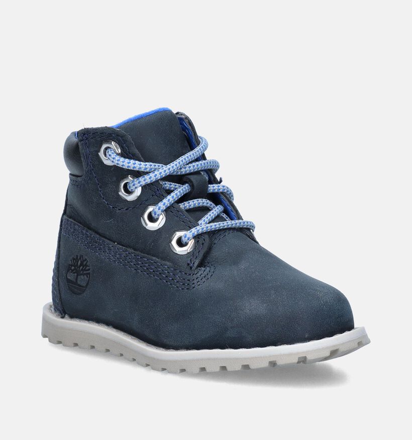 Timberland Pokey Pine HLBlauwe Bottines voor jongens, meisjes (345275)