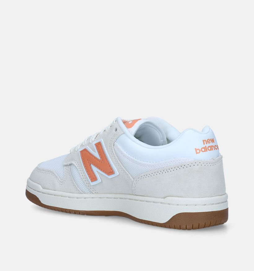 New Balance BB 480 Witte Sneakers voor dames (343065) - geschikt voor steunzolen