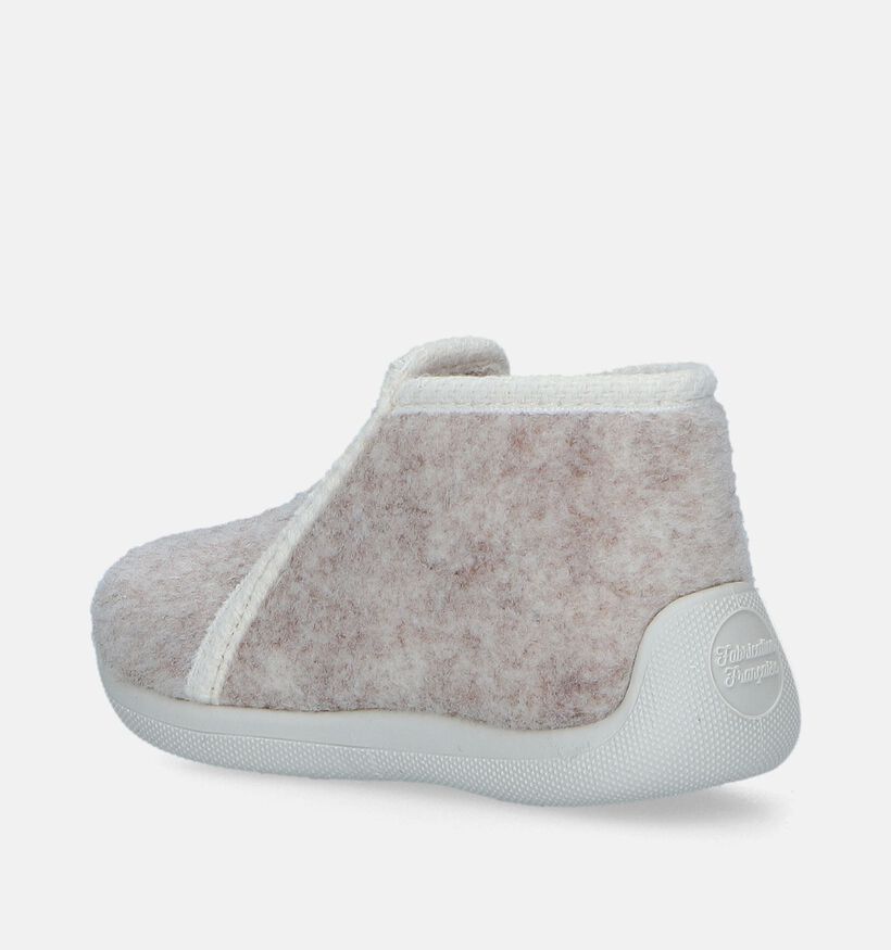 Milo & Mila Beige Hoge pantoffels voor meisjes, jongens (348650)