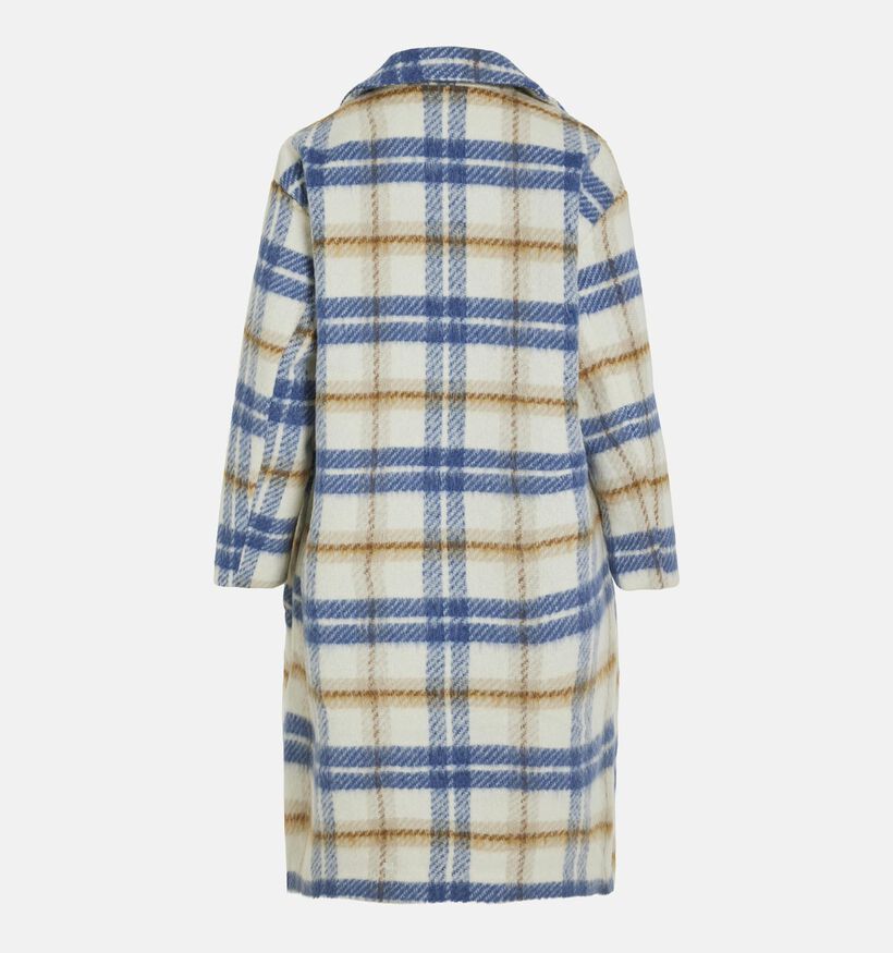 Vila Monta Manteau à carreaux en Bleu pour femmes (345022)