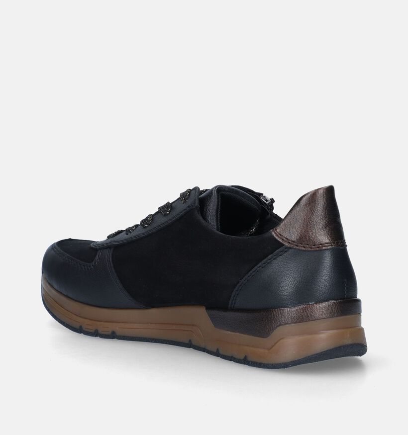 Rieker Baskets casual en Noir pour femmes (344415) - pour semelles orthopédiques