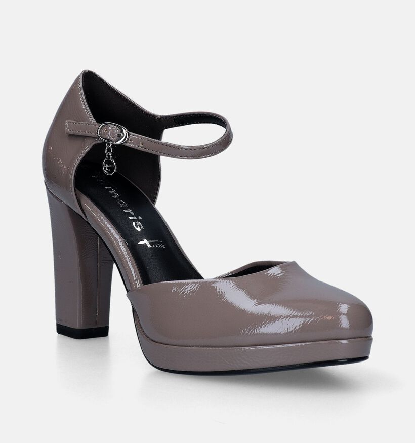 Tamaris Escarpins avec sangle en Taupe pour femmes (344648)