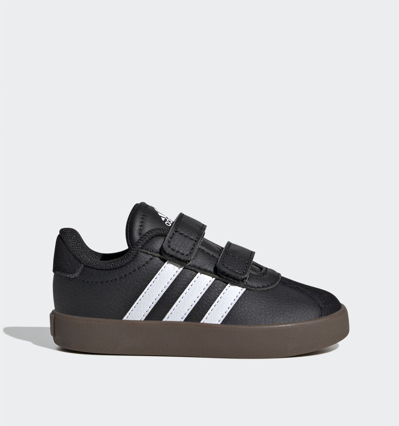 adidas VL Court 3.0 CF I Zwarte Sneakers voor jongens (350023)