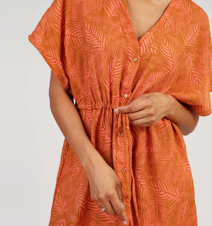 Vila Limia Robe mi-longue en Orange pour femmes (342947)