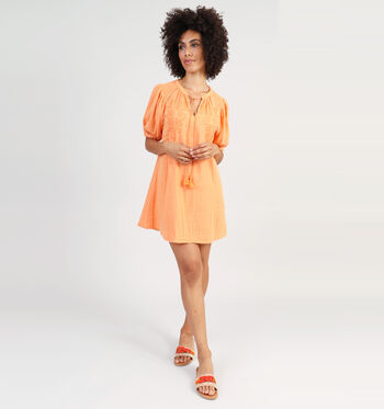 Korte jurk oranje
