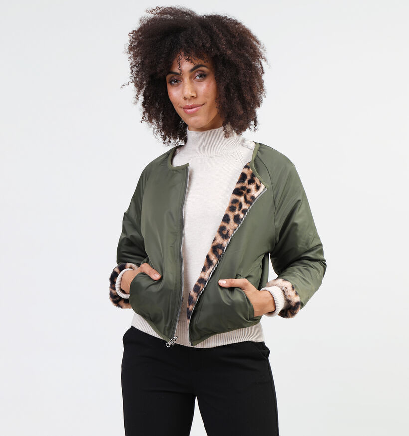 Rue Mazarine Coopers Veste en jeans en Vert khaki pour femmes (349269)