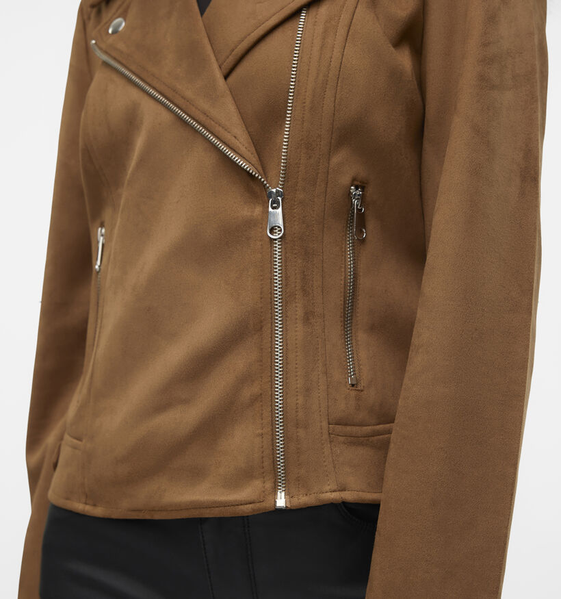 Vero Moda Jose Veste de motard en Cognac pour femmes (344056)