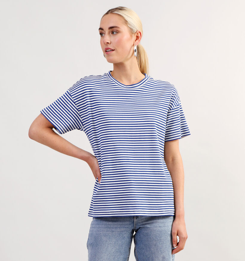 Vila Jada Blauw Gestreept t-shirt voor dames (342959)