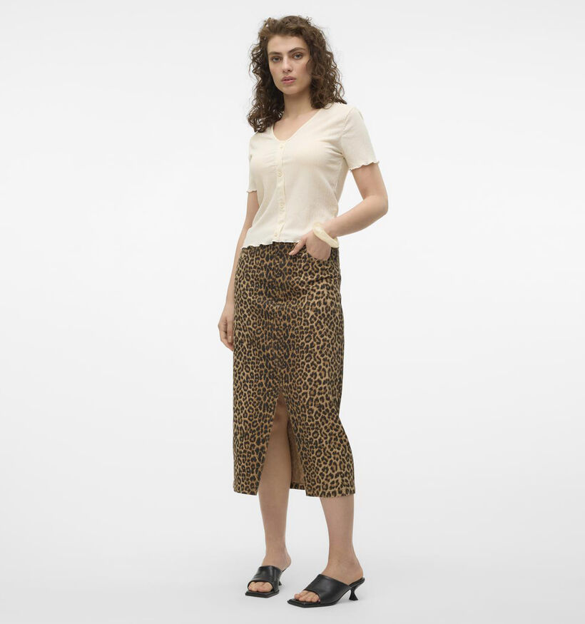 Vero Moda Veri Jupe longue en Brun pour femmes (350302)