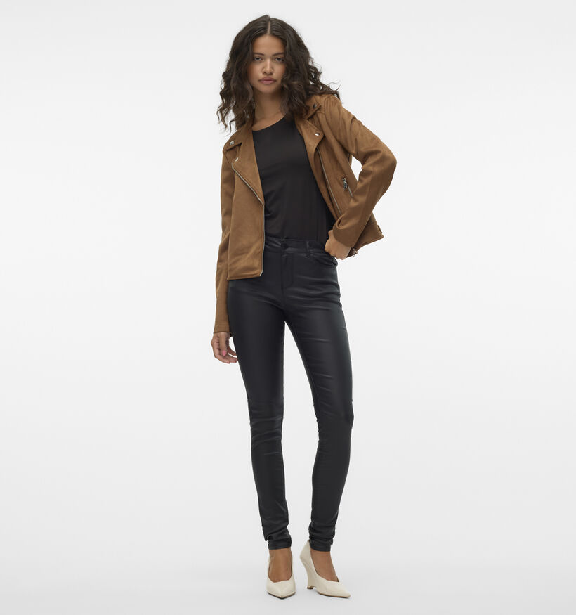 Vero Moda Jose Veste de motard en Cognac pour femmes (344056)