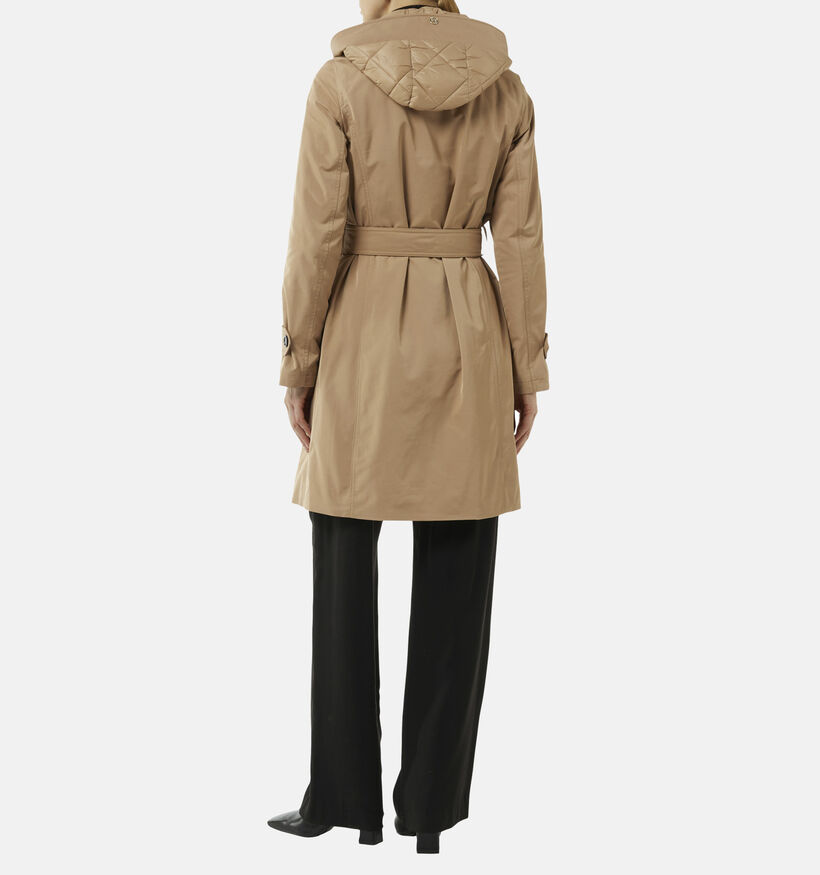 comma Trenchcoat avec capuchon en beige pour femmes (345683)