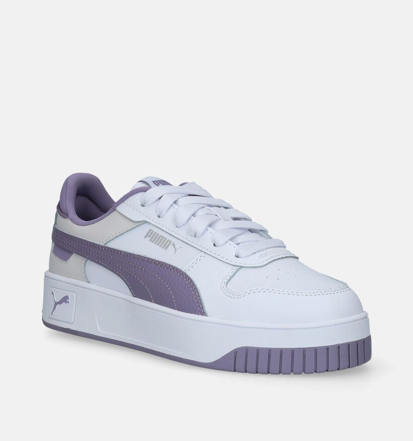 Puma Carina Street Witte Sneakers voor meisjes (343150) - geschikt voor steunzolen