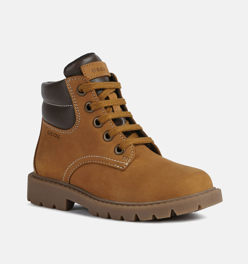 Geox Shaylax Naturel Bottines voor jongens (344555) - geschikt voor steunzolen