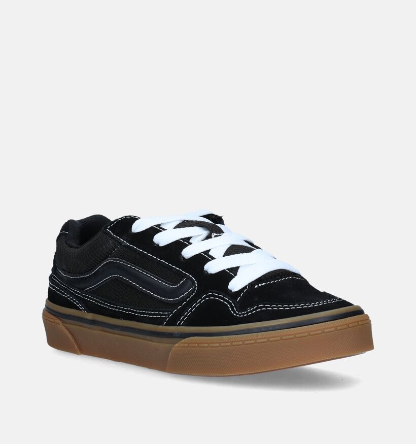 Vans Caldrone Suede Gum Zwarte Skate sneakers voor jongens (343918)