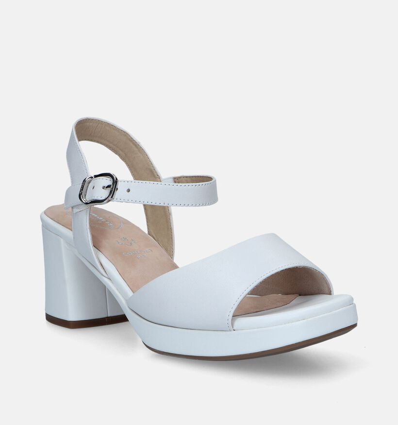 Tamaris Comfort Sandales avec talon carré en Blanc pour femmes (338169)