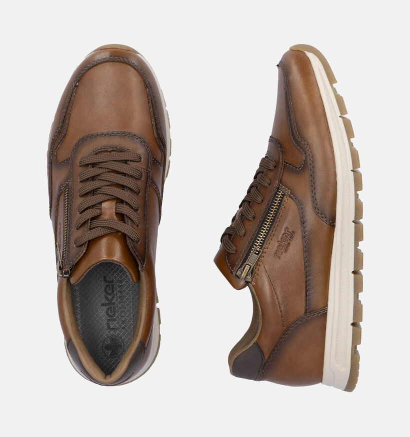 Rieker Cognac Veterschoenen voor heren (344372) - geschikt voor steunzolen