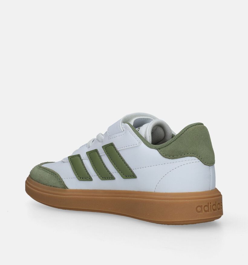 adidas Courtblock EL C Witte Sneakers voor jongens (343212)