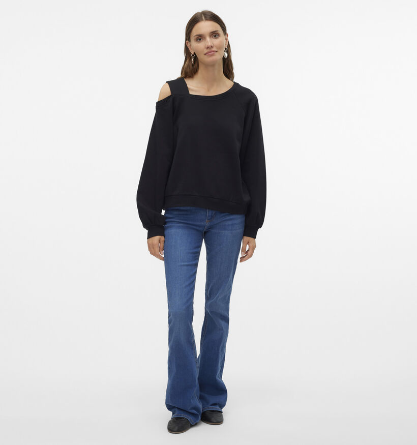 Vero Moda Gina LS Cold Shoulder Zwarte Sweater voor dames (355214)