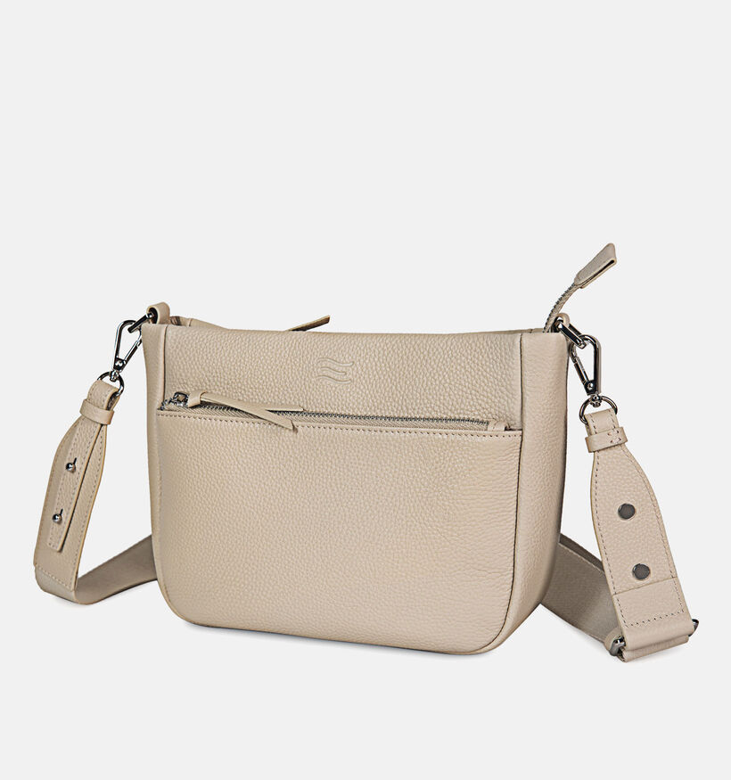 Crinkles Ecru Crossbody Tas voor dames (342334)