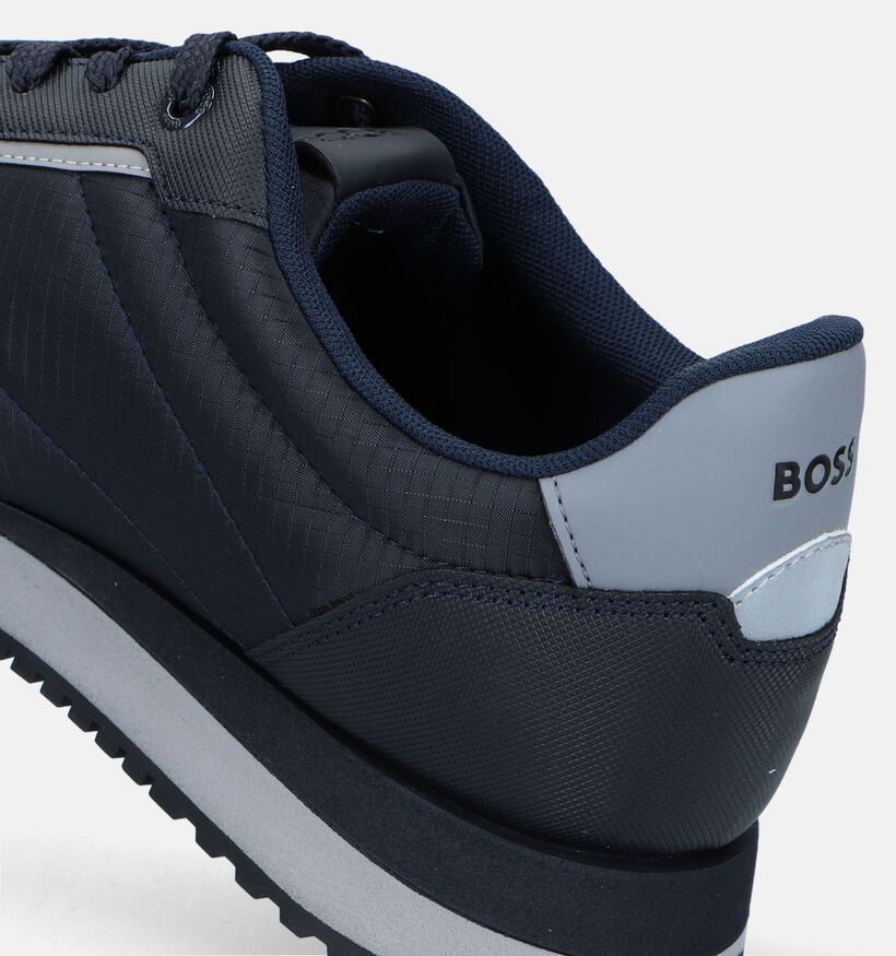 BOSS Kai Runn Blauwe Veterschoenen voor heren (343648)