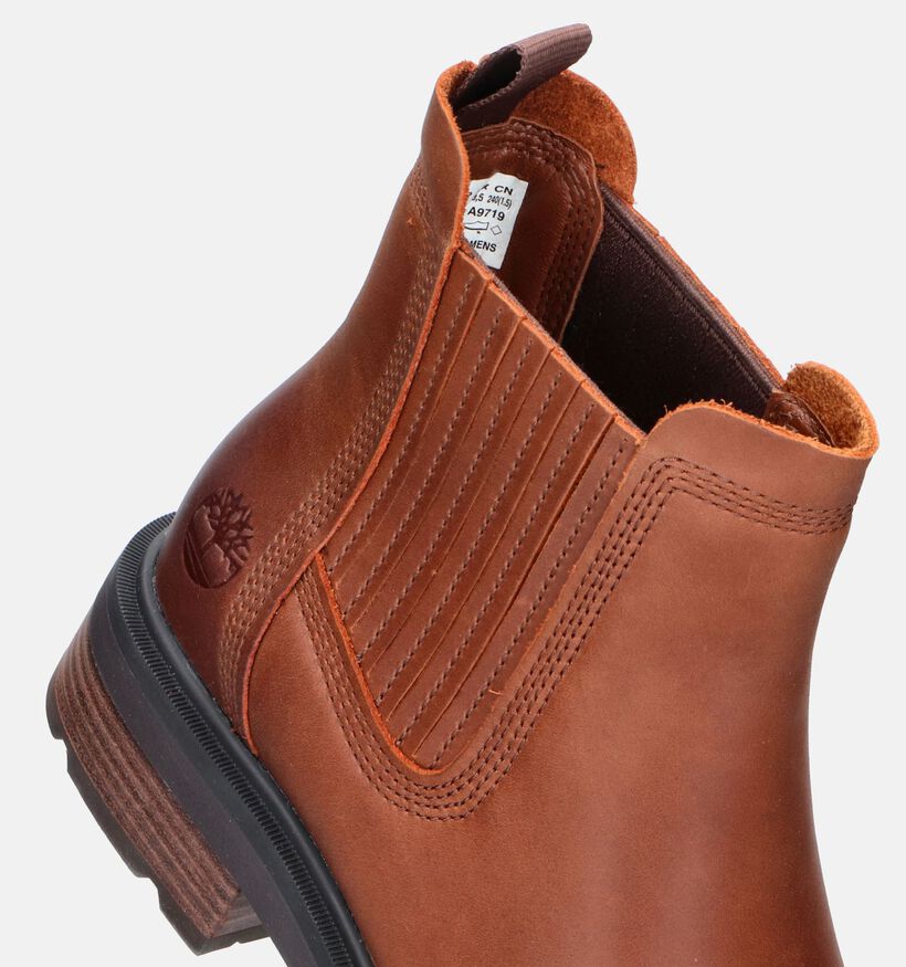 Timberland Brimfield Mid Chelsea boots en Cognac pour femmes (346058) - pour semelles orthopédiques