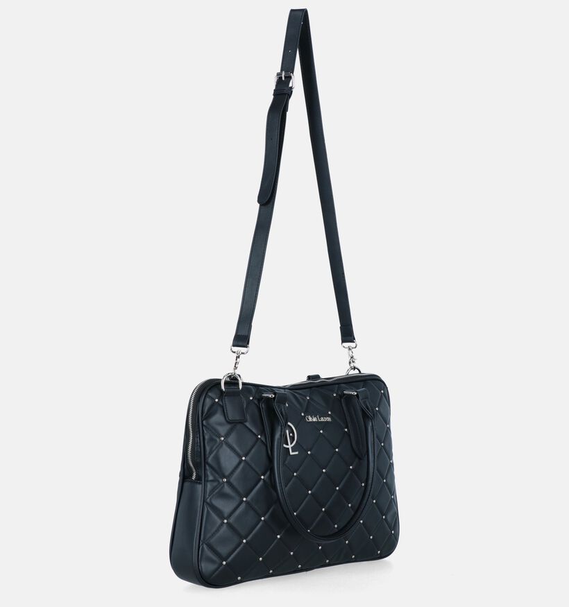 Olivia Lauren Cowhide Sac pour ordinateur portable en Noir pour femmes (349653)