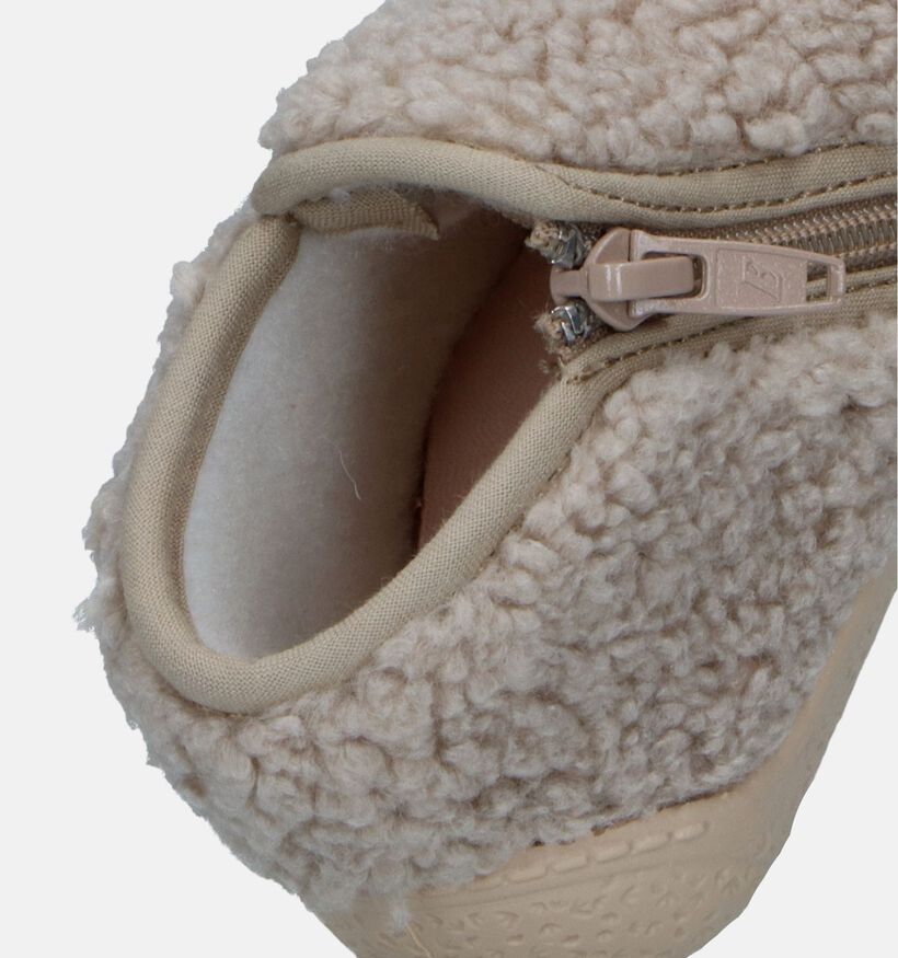 Milo & Mila Beige Hoge pantoffels voor meisjes, jongens (348621)