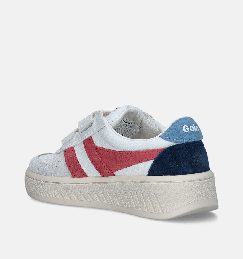 Gola Grandslam Trident Strap Witte Sneakers voor meisjes (345131) - geschikt voor steunzolen