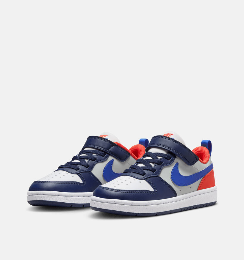 Nike Court Borough Blauwe Sneakers voor jongens, meisjes (344713)