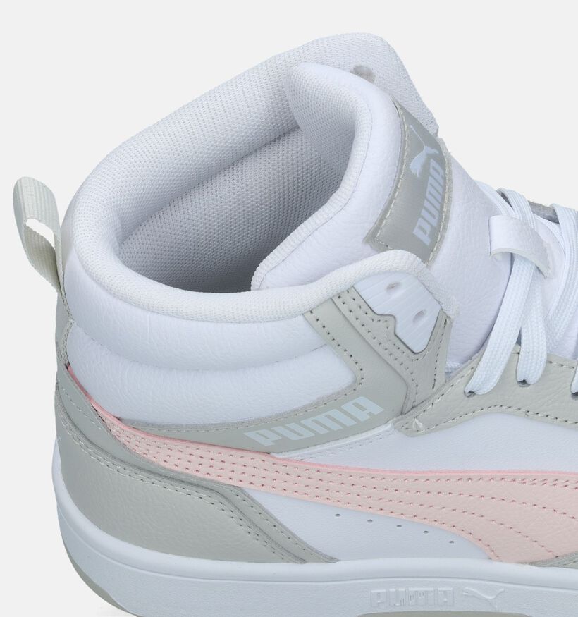 Puma Rebound v6 Witte Sneakers voor meisjes (342849) - geschikt voor steunzolen