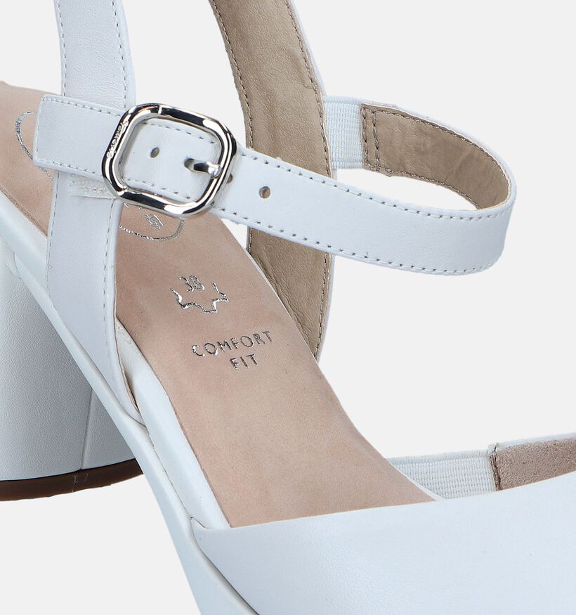 Tamaris Comfort Sandales avec talon carré en Blanc pour femmes (338169)