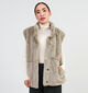 Vero Moda Sonjapoppy Beige Faux Fur Korte bodywarmer voor dames (344067)