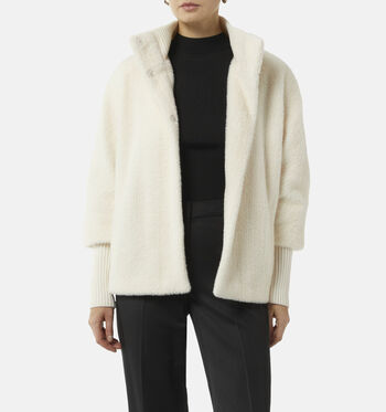 Manteau court blanc