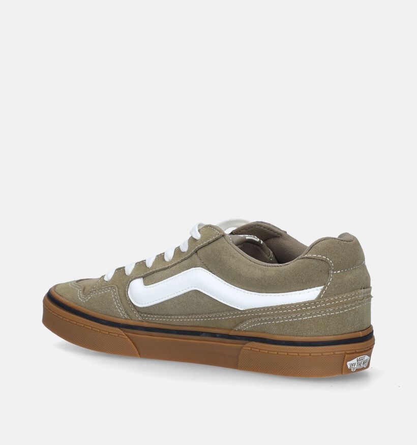 Vans Caldrone Suede Baskets de skate en Vert pour hommes (343780)