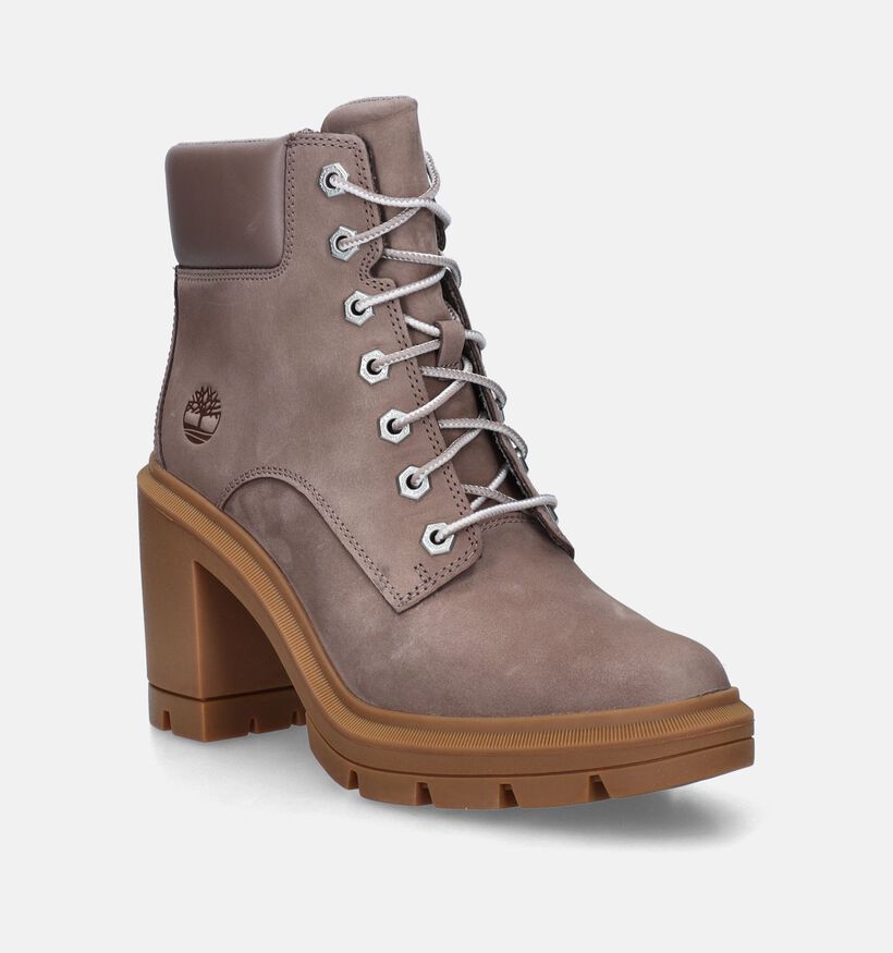 Timberland Allington Heights 6IN Taupe Enkellaarzen voor dames (346053) - geschikt voor steunzolen