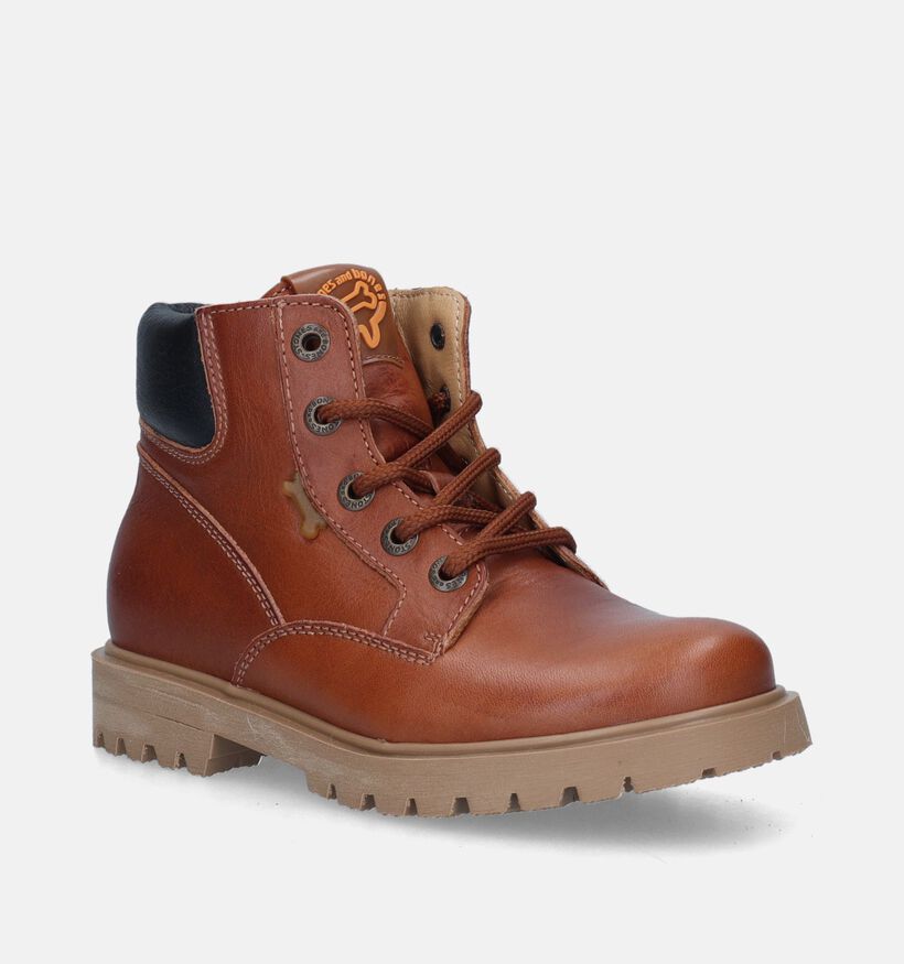 STONES and BONES Berit Cognac Bottines voor jongens (345780) - geschikt voor steunzolen