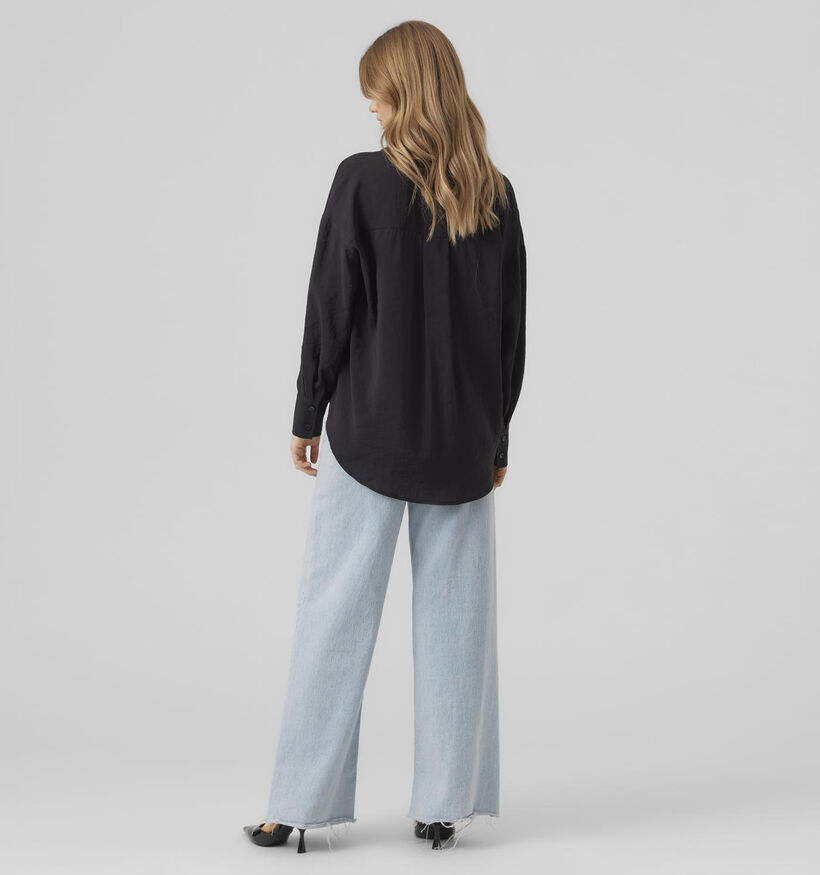 Vero Moda Queeny Zwart Oversized hemd voor dames (346151)