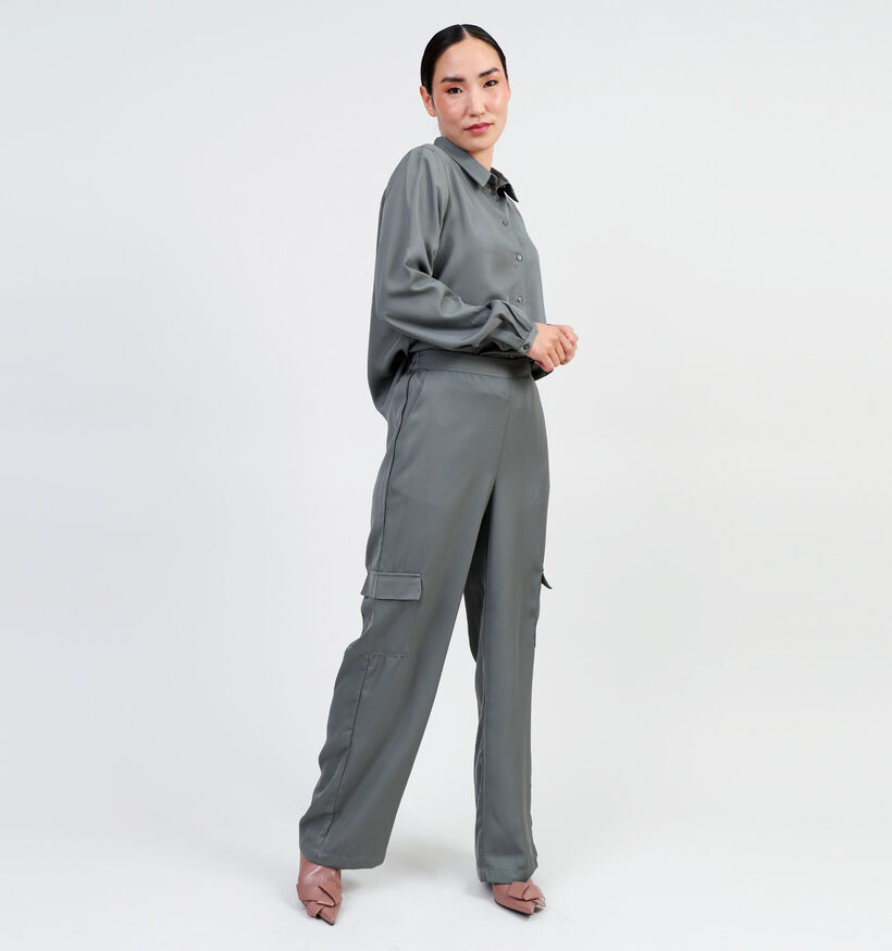 Vero Moda Tanne Groene Cargo broek voor dames (349628)