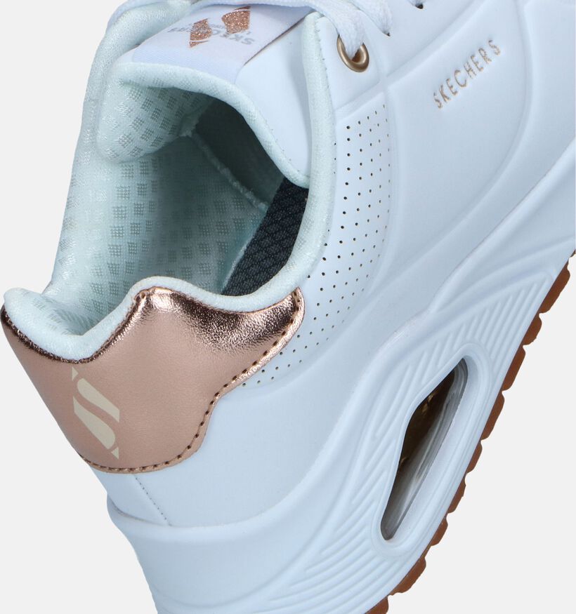 Skechers Uno Gen1 - Shimmer Away Witte Sneakers voor meisjes (345365)