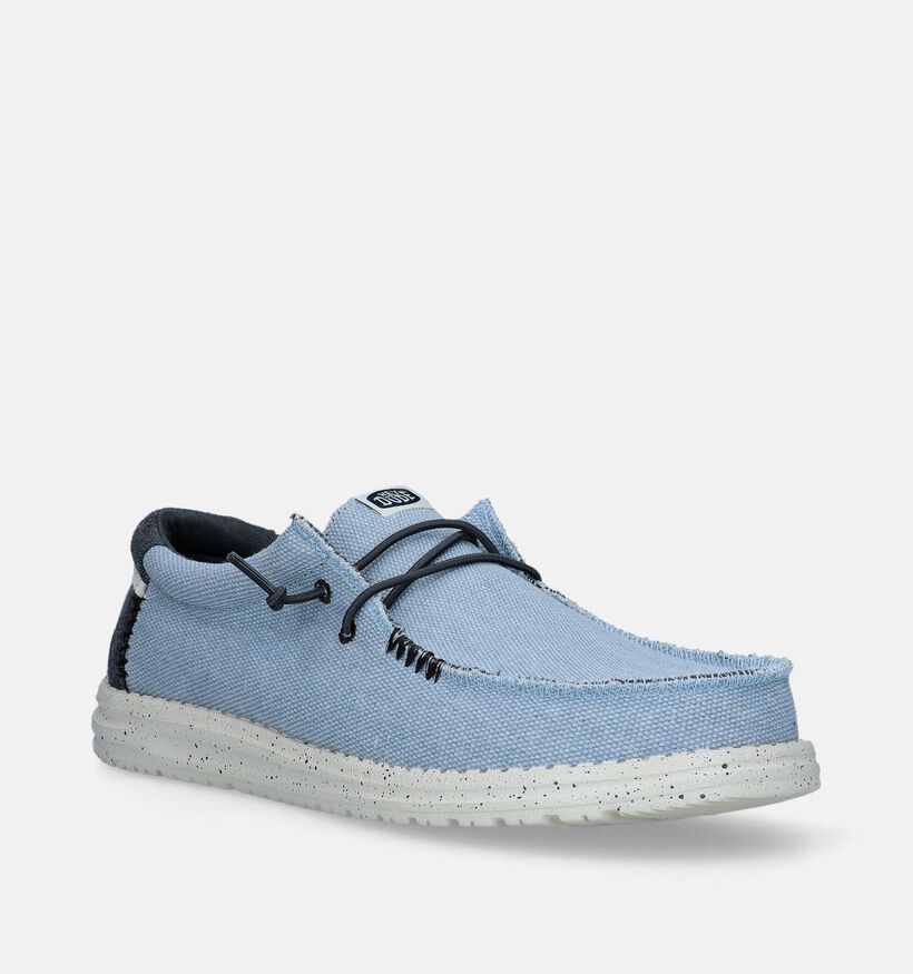 HEYDUDE Wally Coastline Mocassins en Bleu pour hommes (336707) - pour semelles orthopédiques