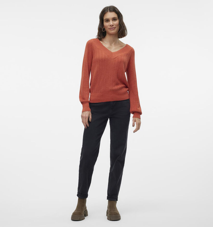 Vero Moda Newlexsun Rode Trui met V-hals voor dames (346169)