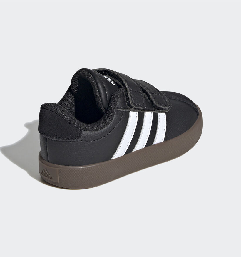 adidas VL Court 3.0 CF I Zwarte Sneakers voor jongens (350023)