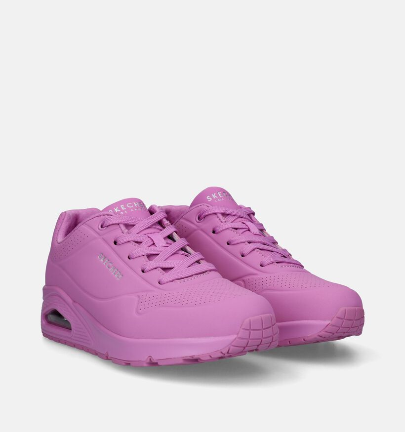 Skechers Uno Stand On Air Baskets en Rose pour femmes (321382)