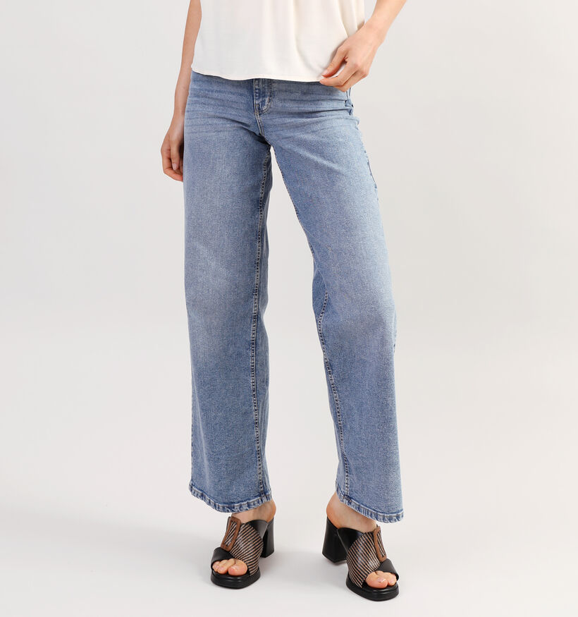 Pieces Jessie Wide leg jeans en Bleu pour femmes (346570)