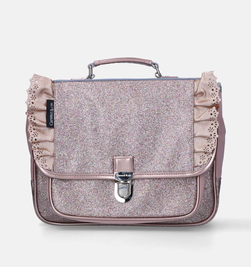 Caramel & cie. Flounces Glitter Copper Cartable en Rose pour filles (341790)