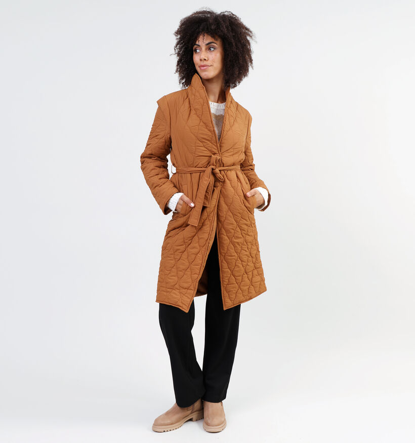 Vila Marsa Manteau matelassé en Brun pour femmes (345026)