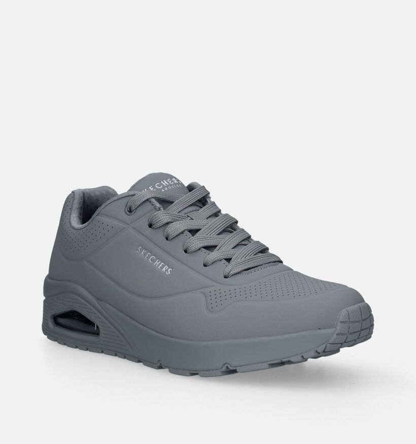 Skechers Uno Stand On Air Baskets en Gris pour hommes (343967)