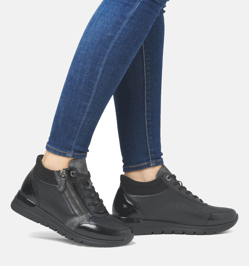 Remonte Zwarte Sneakers voor dames (347257) - geschikt voor steunzolen