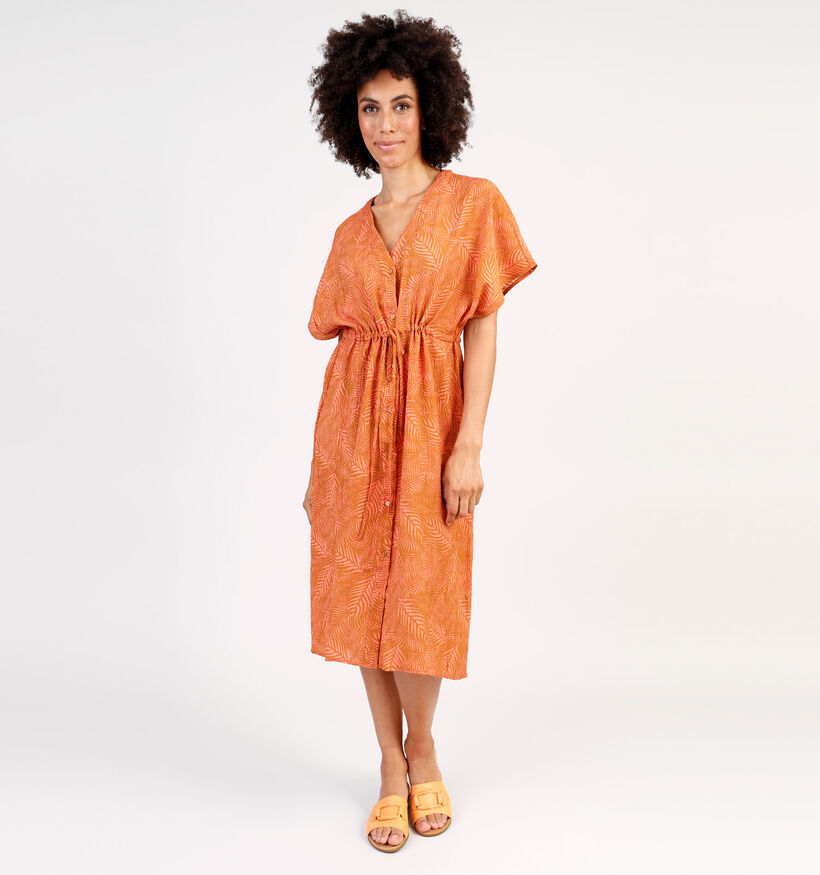 Vila Limia Robe mi-longue en Orange pour femmes (342947)